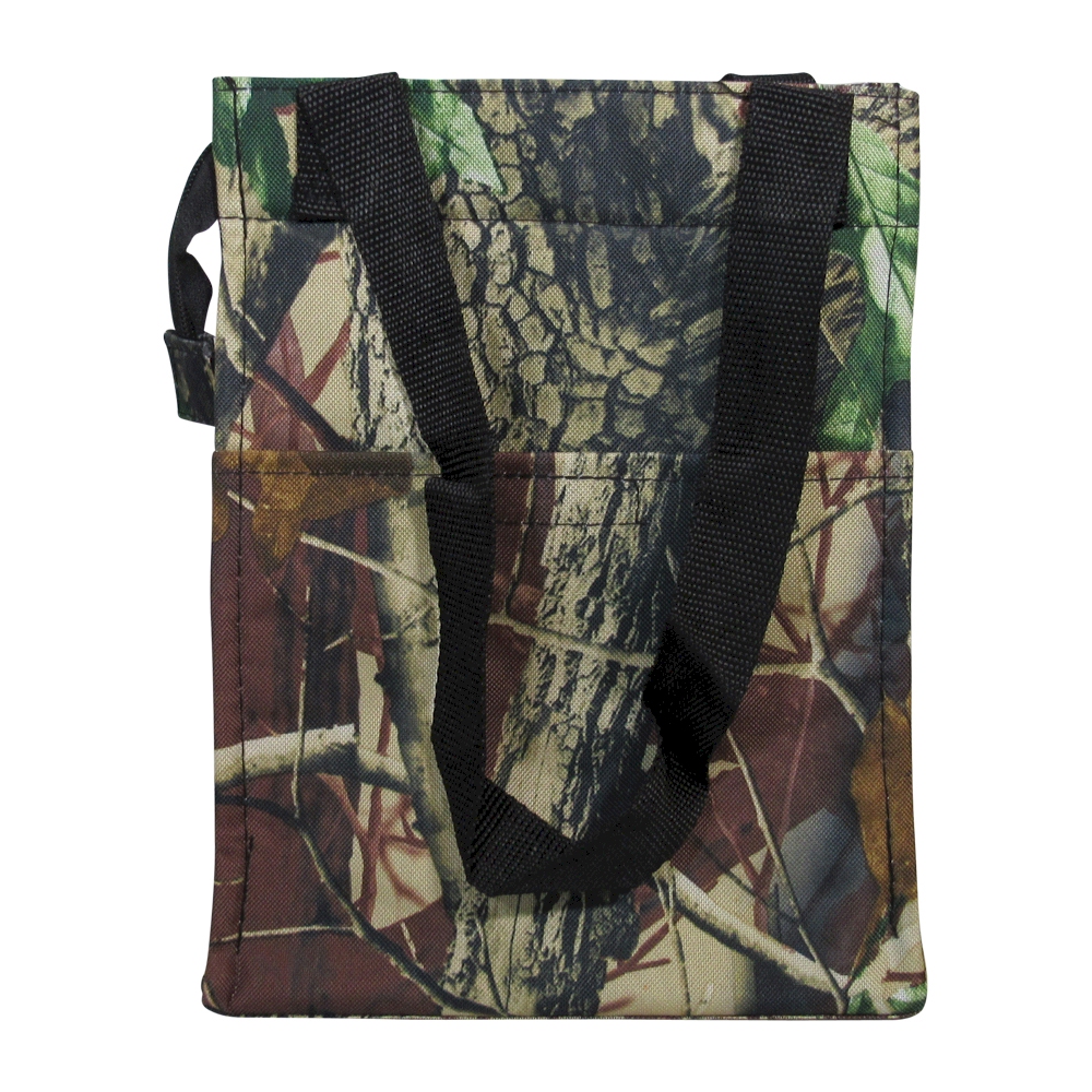 Natural Camo Print Lunch Tote/Beverage Cooler Bag Embroidery Blanks - BLACK TRIM - CLOSEOUT