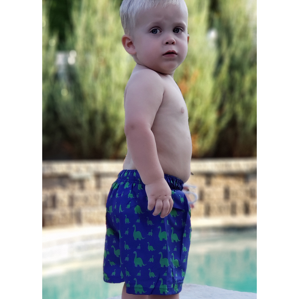 The Coral Palms® Blank Boys Dino-Tastic Swimming Trunks - CLOSEOUT