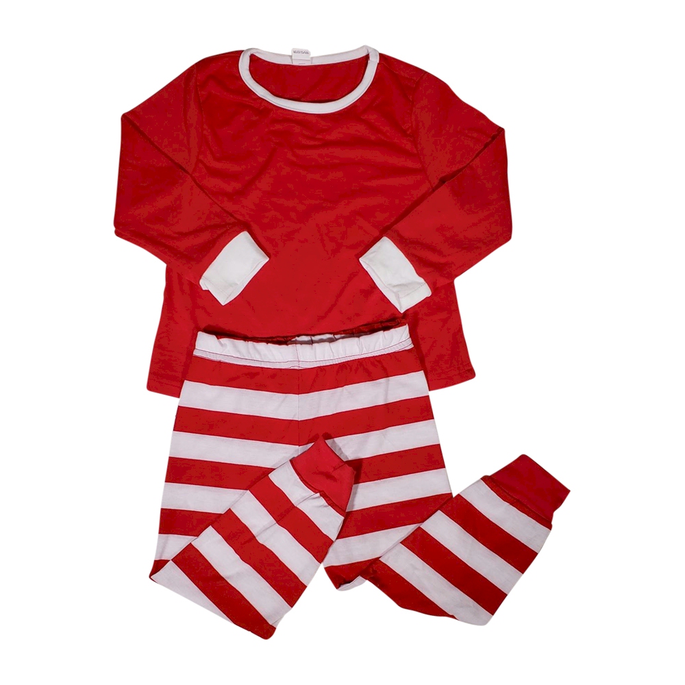 Children's Striped Christmas Pajamas - RED - CLOSEOUT