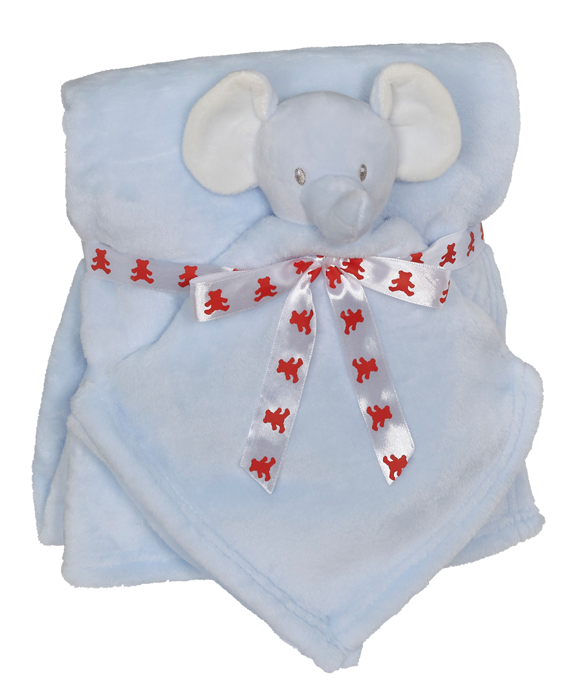 Elephant Blankey Buddy and Blanket Set - BLUE