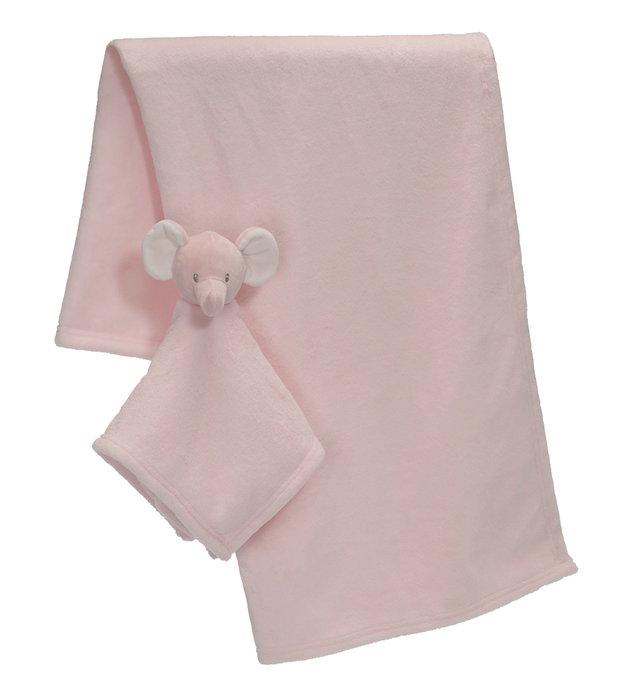 Elephant Blankey Buddy and Blanket Set - PINK