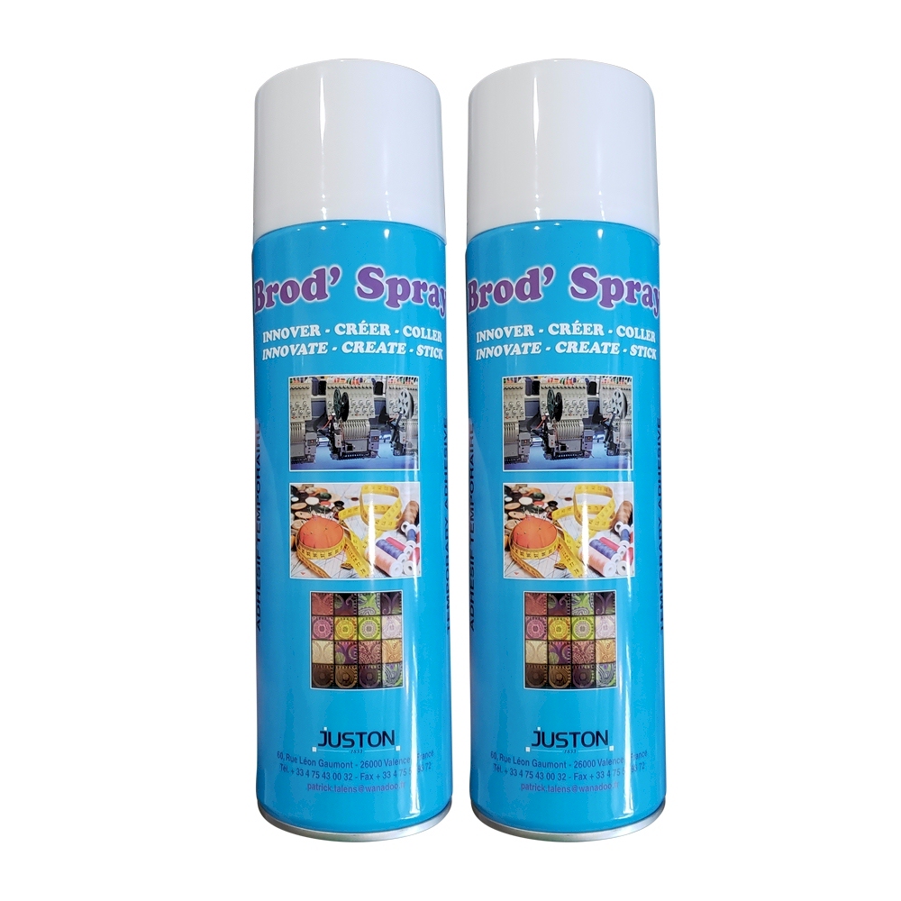 Brod' Spray Temporary Adhesive Spray - Two Pack - Large 500ML Can - GROUND ONLY