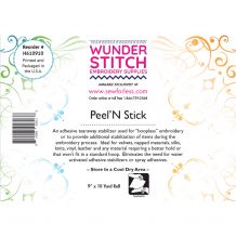 WunderStitch Peel N Stick Embroidery Stabilizer 9in x 10yd Roll - INCLUDES 10 FREE NEEDLES