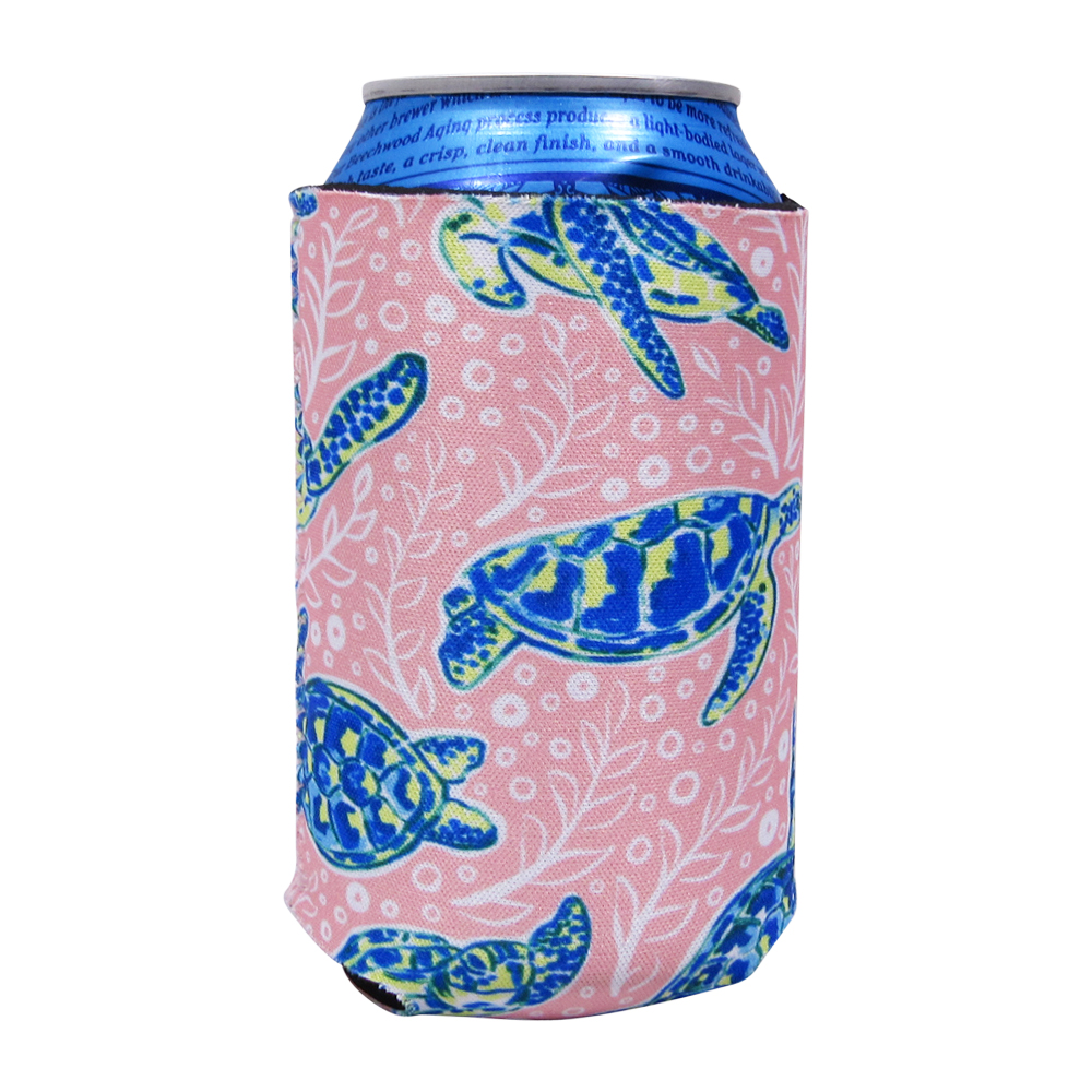 The Coral Palms® 12oz Neoprene Can Coolie - Solely Sea Turtles Collection - CLOSEOUT
