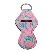 The Coral Palms Neoprene Chapstick Holder - Solely Sea Turtles Collection - CLOSEOUT