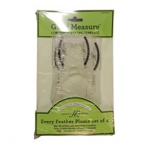 Every Feather Plume set of 4 Good Measure Low Shank Quilting Template Ruler by Amanda Murphy