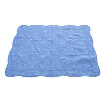 The Coral Palms® Quilted Heirloom Baby Quilt - BLUE
