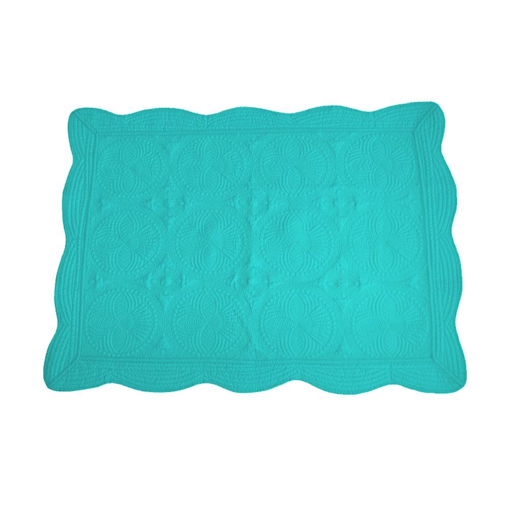 The Coral Palms® Quilted Heirloom Baby Quilt - TEAL