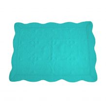 The Coral Palms� Quilted Heirloom Baby Quilt - TEAL