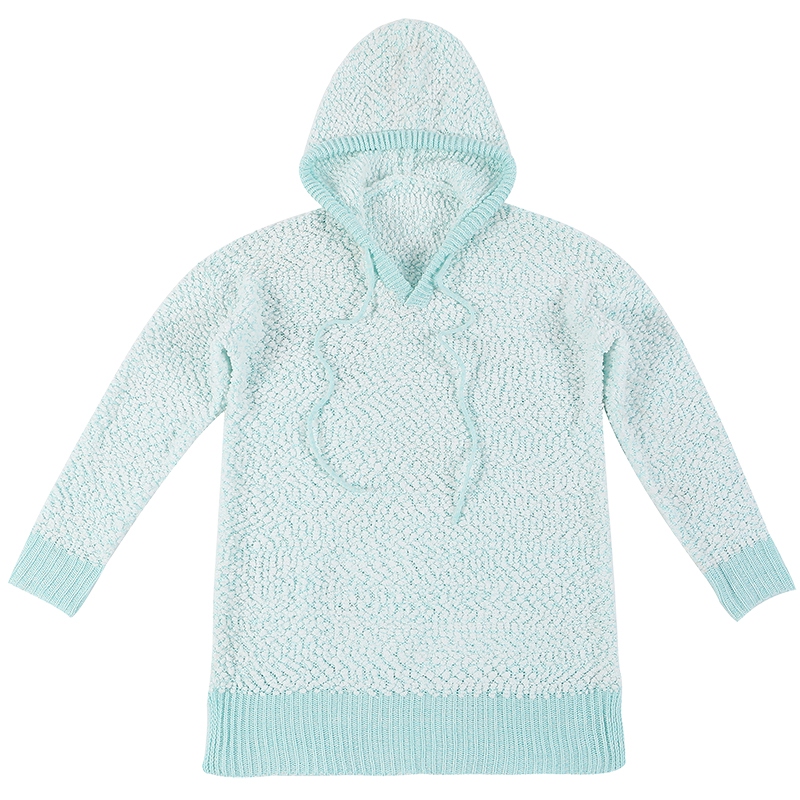 The Coral Palms® Popcorn Pullover Hoodie - MINT - CLOSEOUT