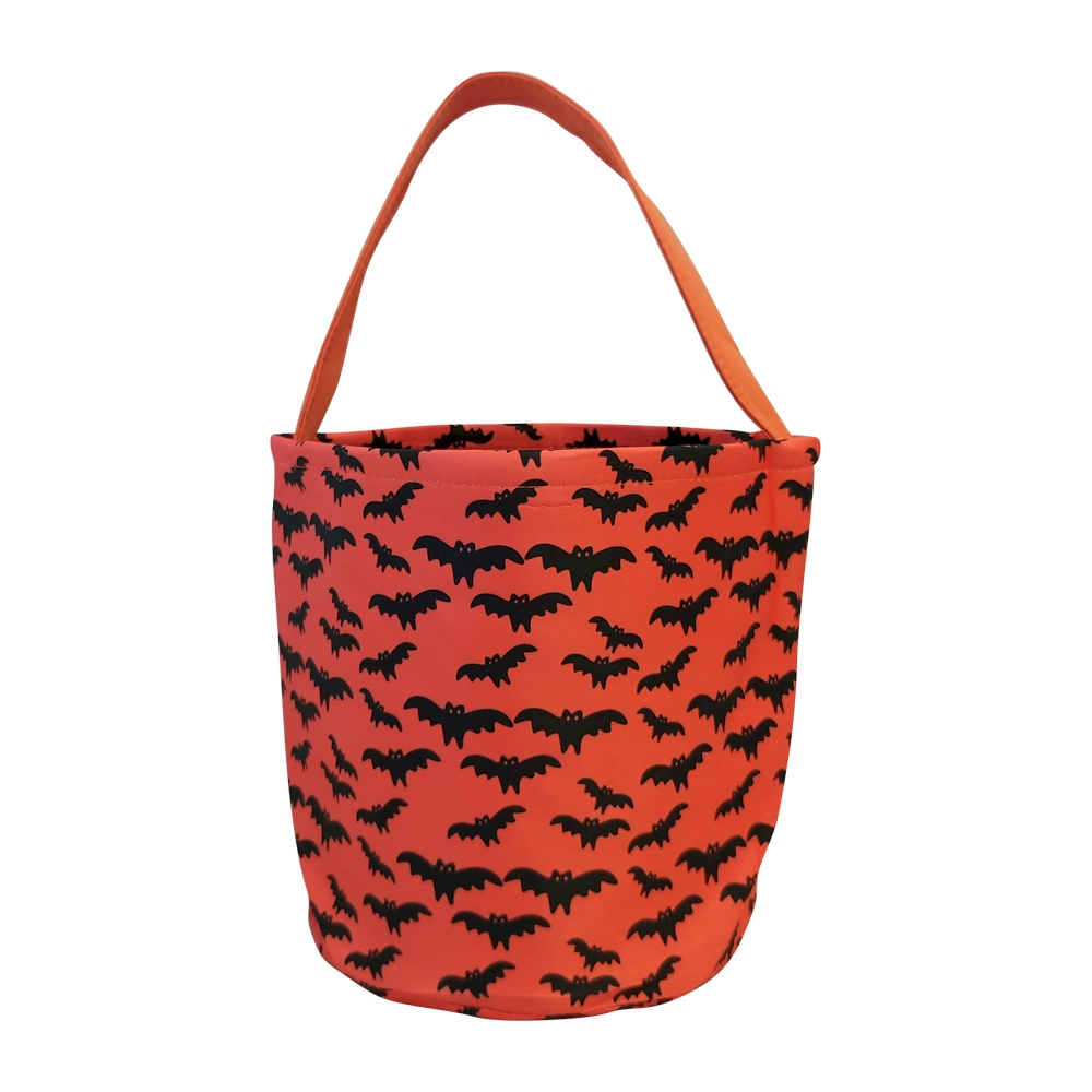 Monogrammable Halloween Bucket Tote - BATS - CLOSEOUT