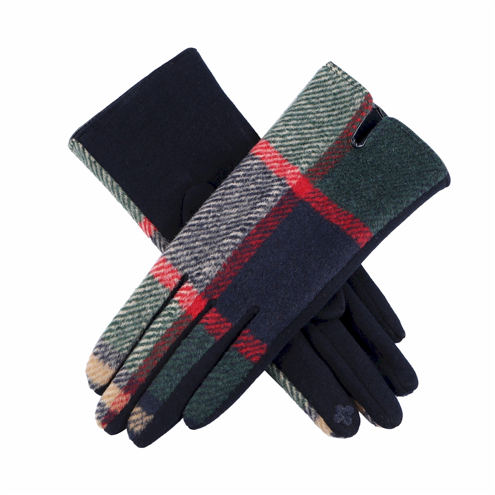 Designer-Look Touchscreen Gloves - MULTI PLAID - CLOSEOUT