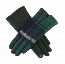 Designer-Look Touchscreen Gloves - NAVY/GREEN PLAID - CLOSEOUT