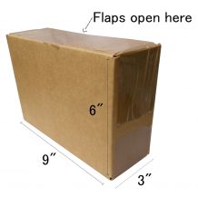 9"x6"x3" Cardboard Shipping Box - Made in USA