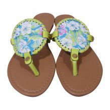 The Coral Palms® EasyStitch Medallion Sandal with Lime Accents - CLOSEOUT