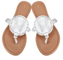 The Coral Palms® EasyStitch Medallion Sandals - SILVER - CLOSEOUT