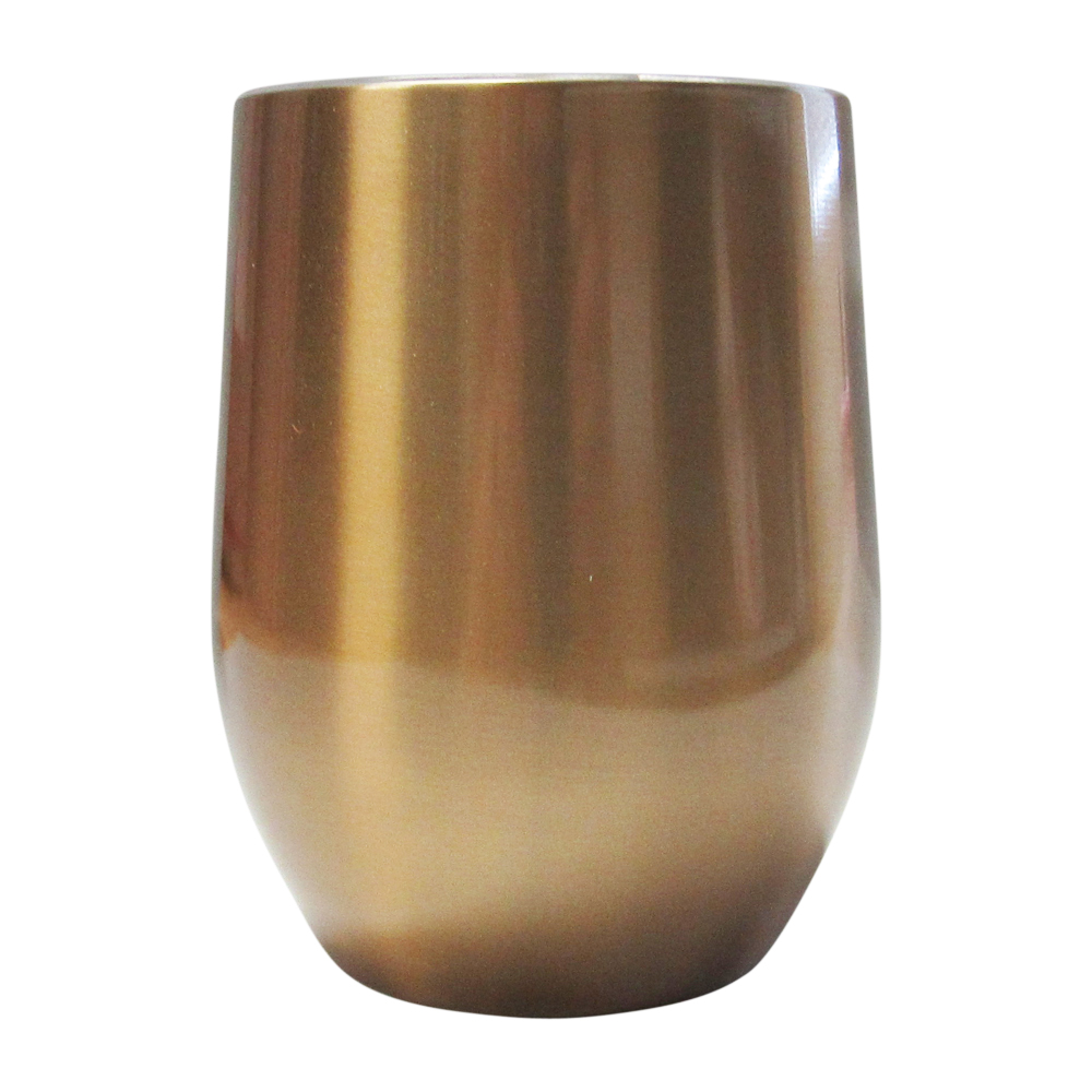 9oz Double Wall Stainless Steel Stemless Wine Tumblers - GOLD - CLOSEOUT