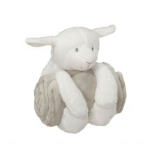Embroider Buddy - Blankey Hugger Plush Toy and 30" x 40" Blanket Set - Lamb 