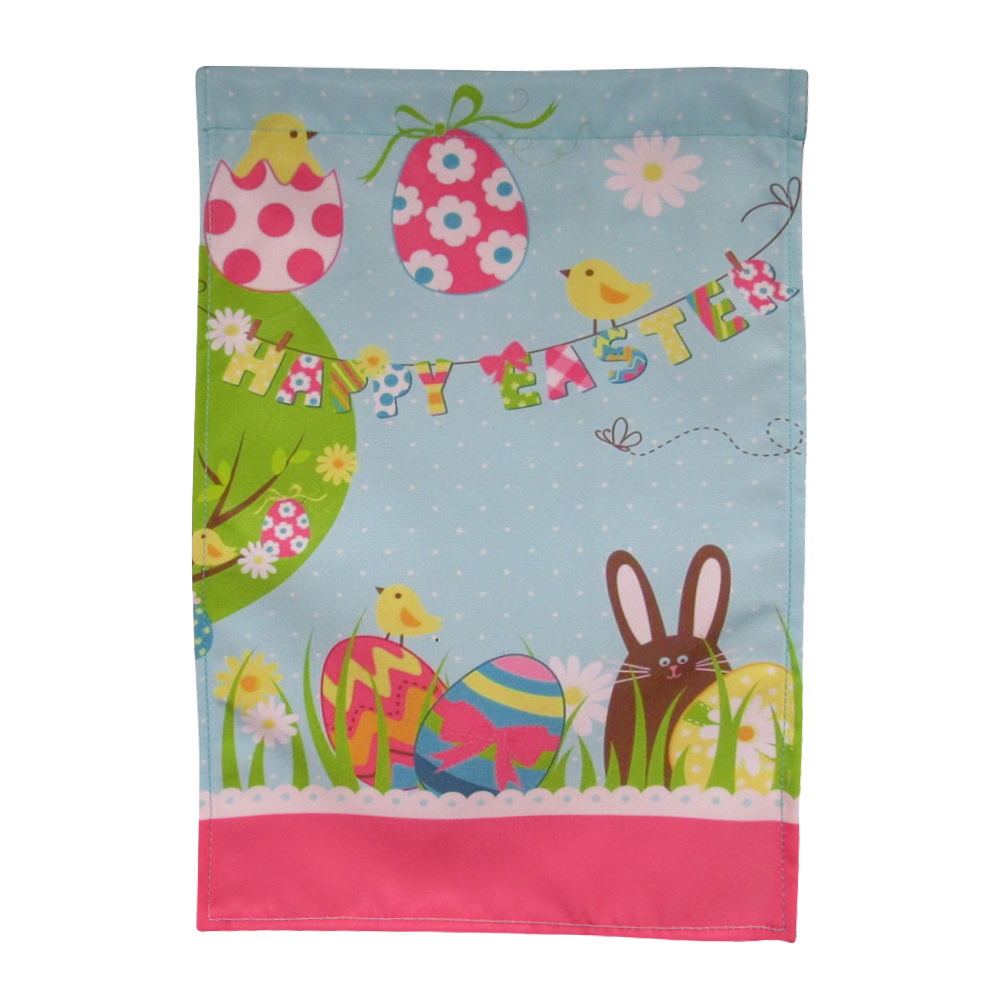 Happy Easter with Colorful Eggs Outdoor Garden Banner - CLOSEOUT