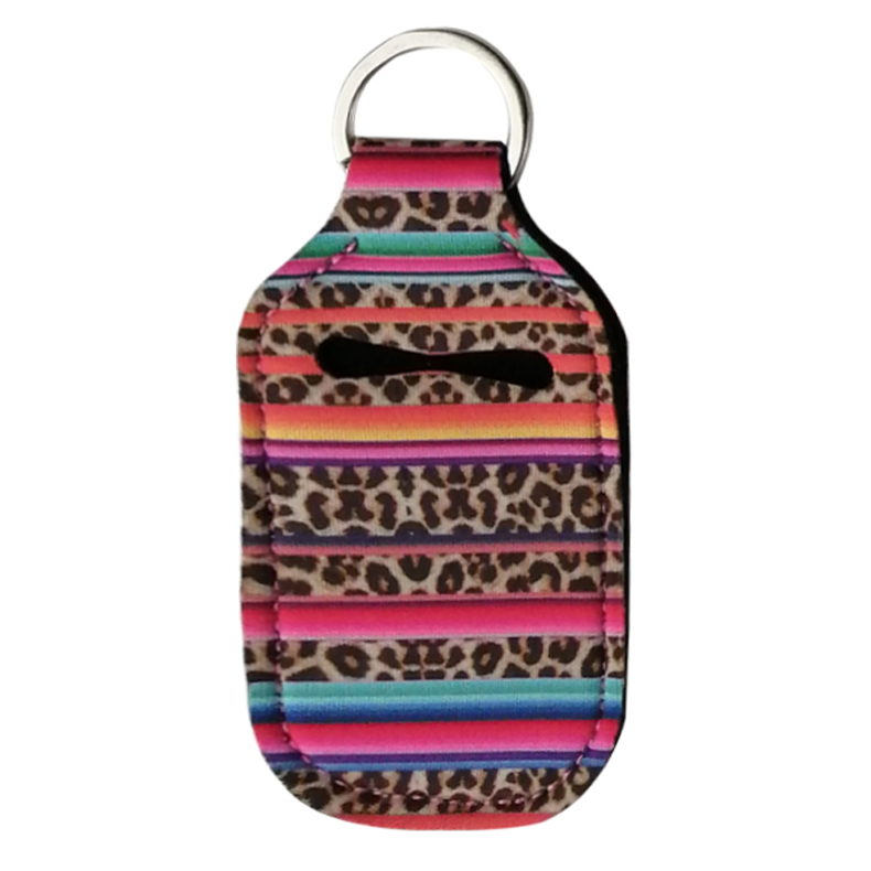 Neoprene Hand Sanitizer Holder for 1.0oz/30ml Bottles - LEOPARD - SERAPE - CLOSEOUT