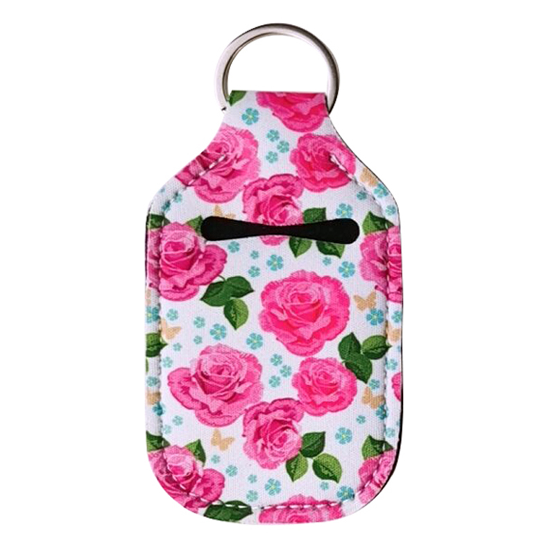 Neoprene Hand Sanitizer Holder for 1.0oz/30ml Bottles - ROSES - CLOSEOUT