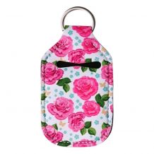 Neoprene Hand Sanitizer Holder for 1.0oz/30ml Bottles - ROSES - CLOSEOUT