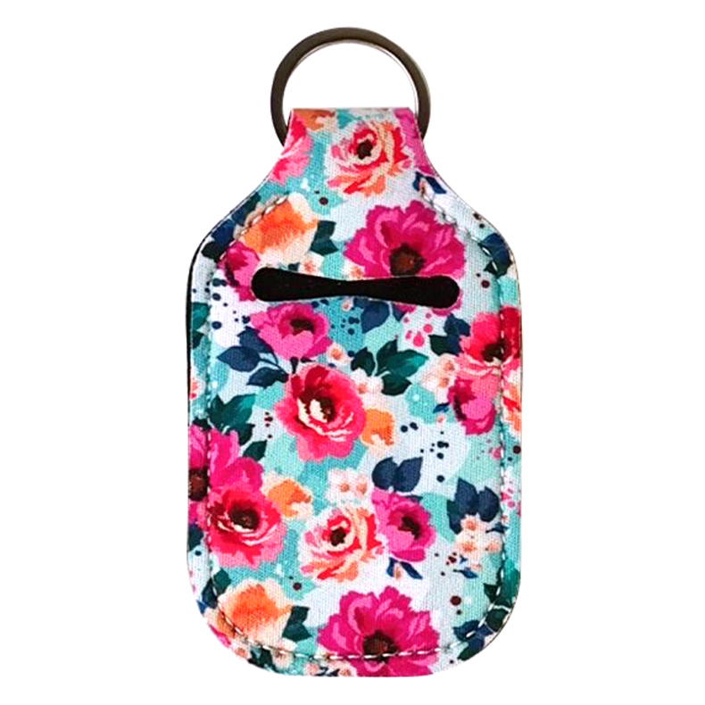 Neoprene Hand Sanitizer Holder for 1.0oz/30ml Bottles - MANY ROSES - CLOSEOUT