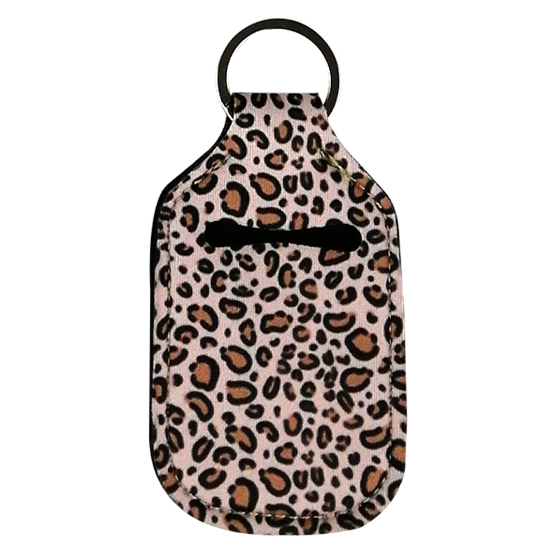 Neoprene Hand Sanitizer Holder for 1.0oz/30ml Bottles - LEOPARD - CLOSEOUT