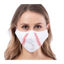 Adult 4-Layer Cotton Mask - Includes 1 Replaceable PM2.5 Filter and Adjustable Ear Straps - BASEBALL