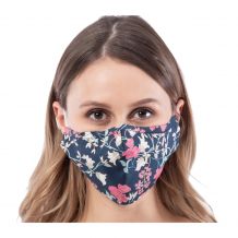 Adult 4-Layer Cotton Mask - Includes 1 Replaceable PM2.5 Filter and Adjustable Ear Straps - FLORAL