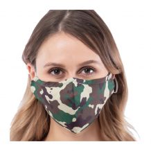 Adult 4-Layer Cotton Mask - Includes 1 Replaceable PM2.5 Filter and Adjustable Ear Straps - CAMO