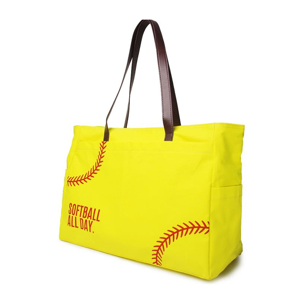 The Coral Palms® Softball All Day Super Pouch Carryall Canvas Softball Tote