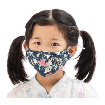 Kids 4-Layer Cotton Mask - Includes 1 Replaceable PM2.5 Filter and Adjustable Ear Straps - FLORAL