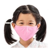 Kids 4-Layer Cotton Mask - Includes 1 Replaceable PM2.5 Filter and Adjustable Ear Straps - PINK