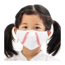 Kids 4-Layer Cotton Mask - Includes 1 Replaceable PM2.5 Filter and Adjustable Ear Straps - BASEBALL