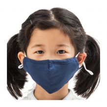 Kids 4-Layer Cotton Mask - Includes 1 Replaceable PM2.5 Filter and Adjustable Ear Straps - NAVY