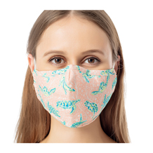 Adult 4-Layer Cotton Mask - Includes 1 Replaceable PM2.5 Filter and Adjustable Ear Straps - Solely Sea Turtles Collection