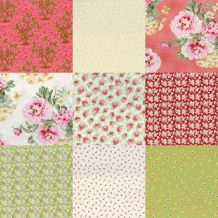 100% Cotton Quilt Fabric Springtime Rose Assortment - 20 Fat Quarter Bundle