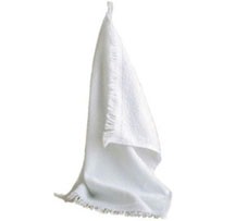 Grommeted Fringed Hand Towel Embroidery Blanks - White