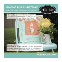 Gnome for Christmas Embroidery Design CD-ROM by Hope Yoder