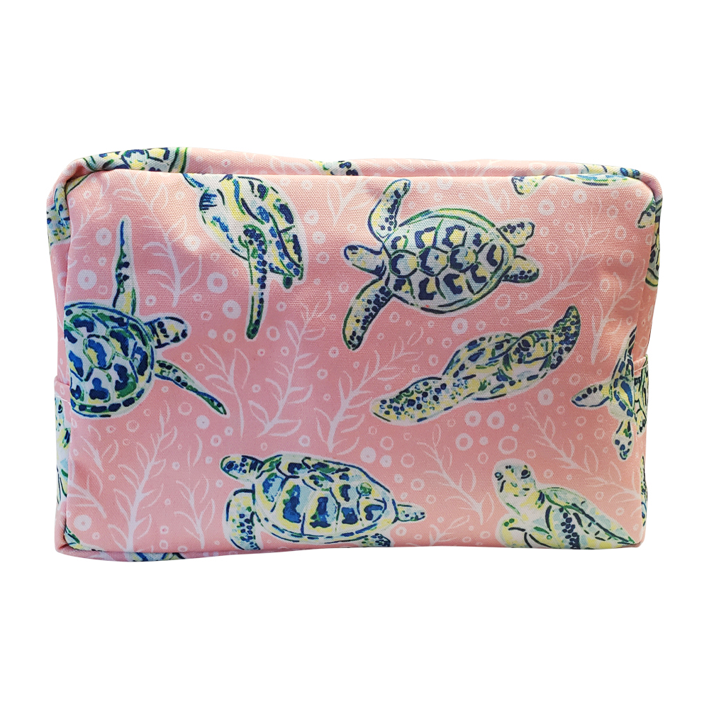 The Coral Palms® Solely Sea Turtles Cosmetic Bag