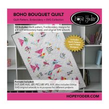 Boho Bouquet Quilt Embroidery Design CD-ROM by Hope Yoder