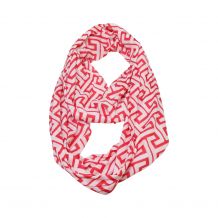 Greek Key Jersey Knit Infinity Scarf Embroidery Blanks - RED - CLOSEOUT