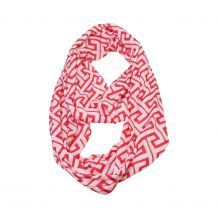Greek Key Jersey Knit Infinity Scarf Embroidery Blanks - RED - CLOSEOUT