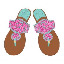 The Coral Palms® EasyStitch Stella Sandal - ROSES - CLOSEOUT