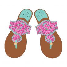 The Coral Palms® EasyStitch Stella Sandal - ROSES - CLOSEOUT