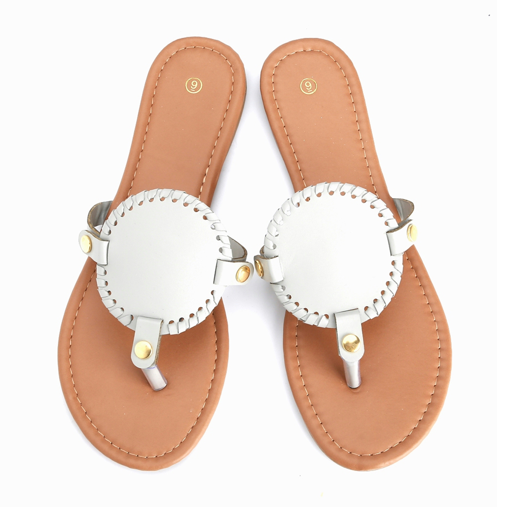 The Coral Palms® EasyStitch Medallion Sandals - GRAY - CLOSEOUT