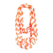 Chevron Jersey Knit Infinity Scarf Embroidery Blanks - ORANGE - CLOSEOUT