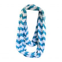 Chevron Jersey Knit Infinity Scarf Embroidery Blanks - TEAL - CLOSEOUT