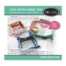 Love Notes Fabric Tray Embroidery Design + SVG Collection CD-ROM by Hope Yoder
